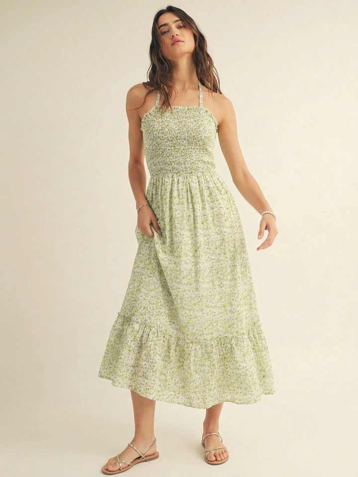 Meadow Bloom Smocked Maxi Dress