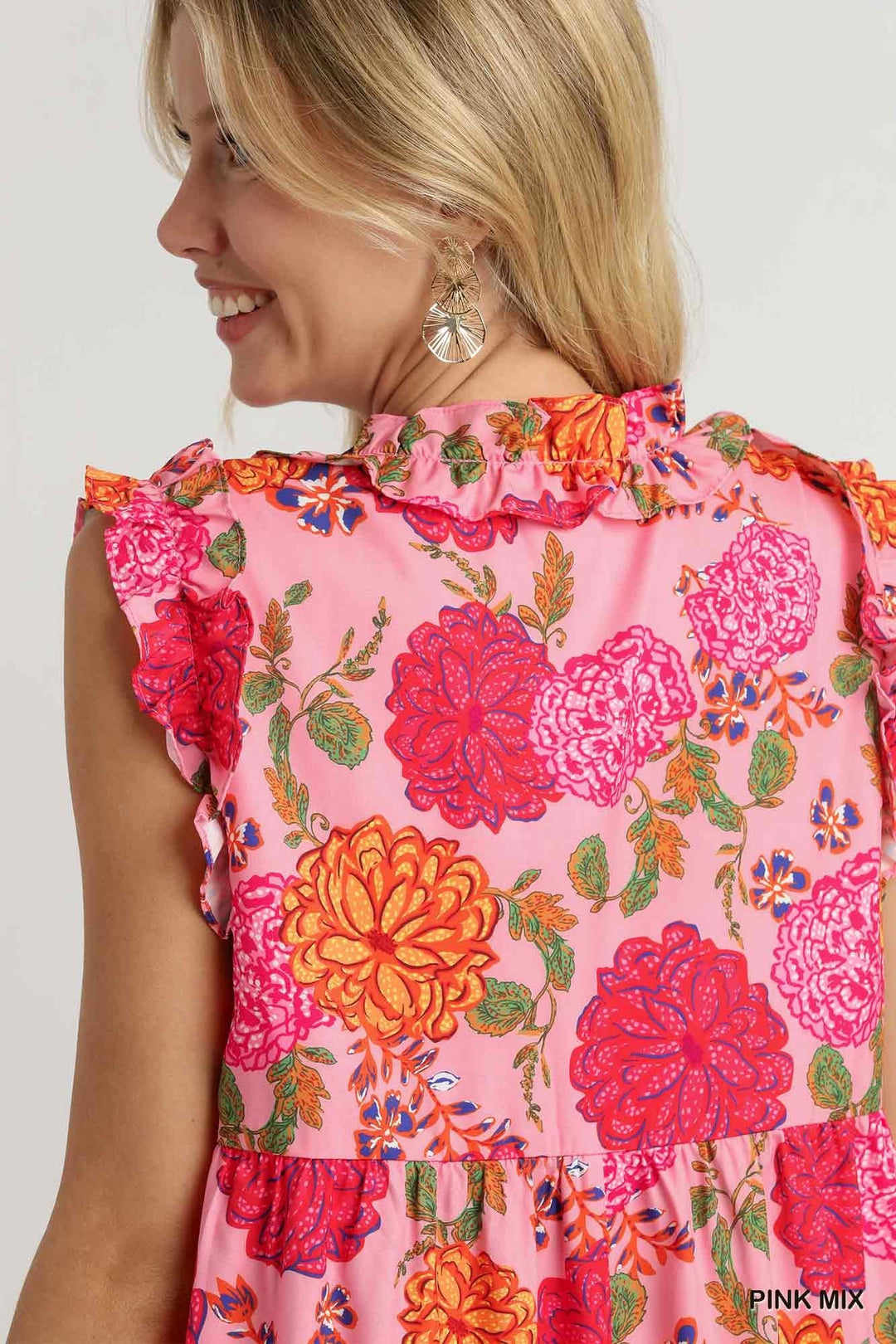 Kate Floral Midi Dress UMGEE-Dresses-Anatomy Clothing Boutique in Brenham, Texas