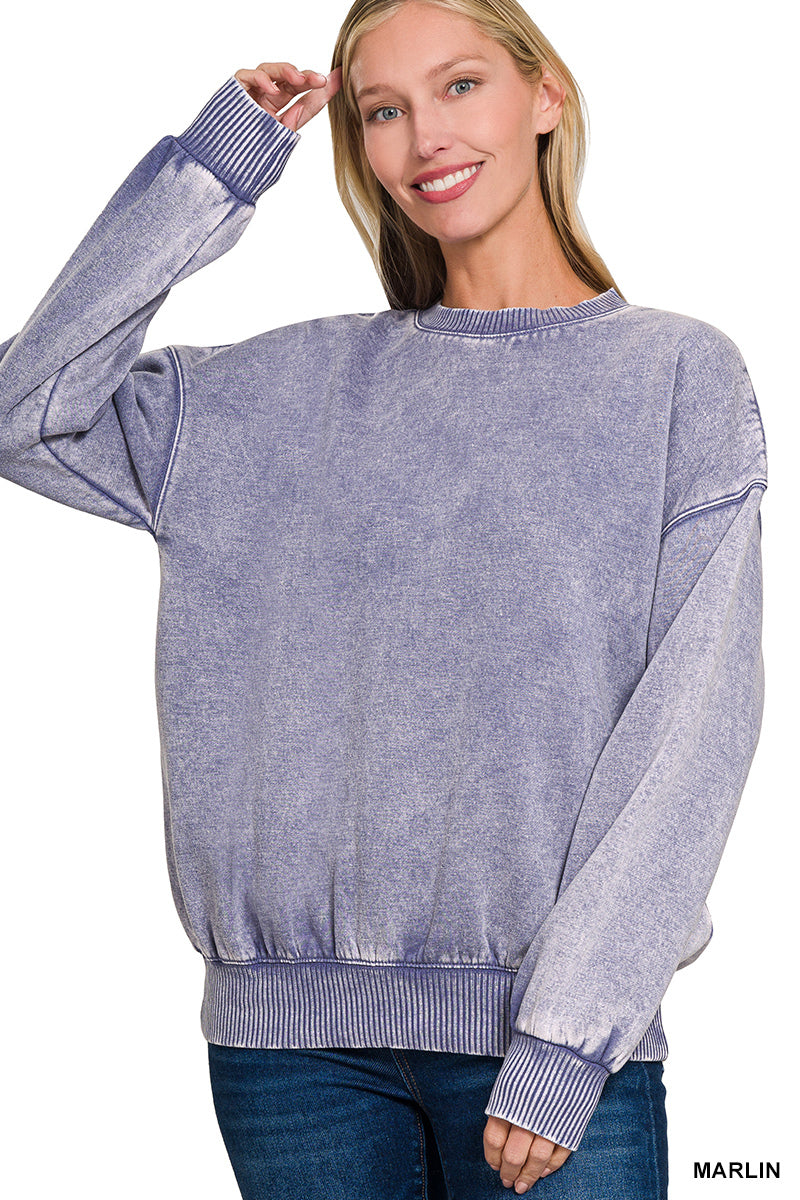 Bonfire Washed Pullover - Marlin-Tops-Anatomy Clothing Boutique in Brenham, Texas