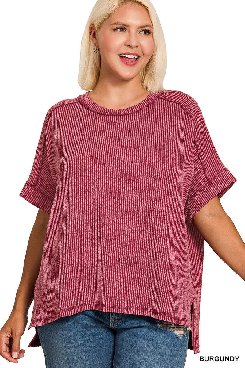 Evermore Top [Curvy] - Maroon-Tops-Anatomy Clothing Boutique in Brenham, Texas