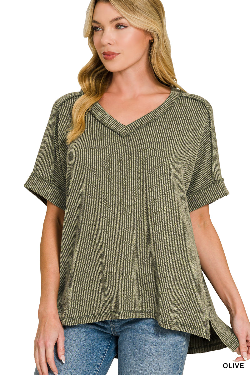 Roll With It Relaxed Tee - Olive-Tops-Anatomy Clothing Boutique in Brenham, Texas