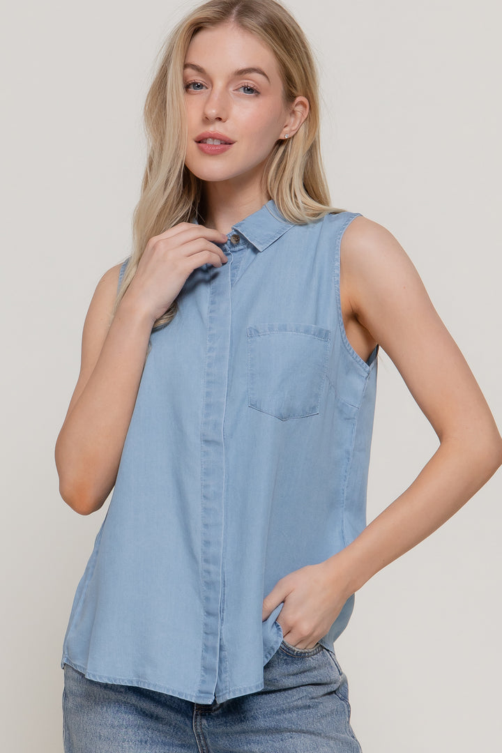 Locals Only Button Tank-Tops-Anatomy Clothing Boutique in Brenham, Texas