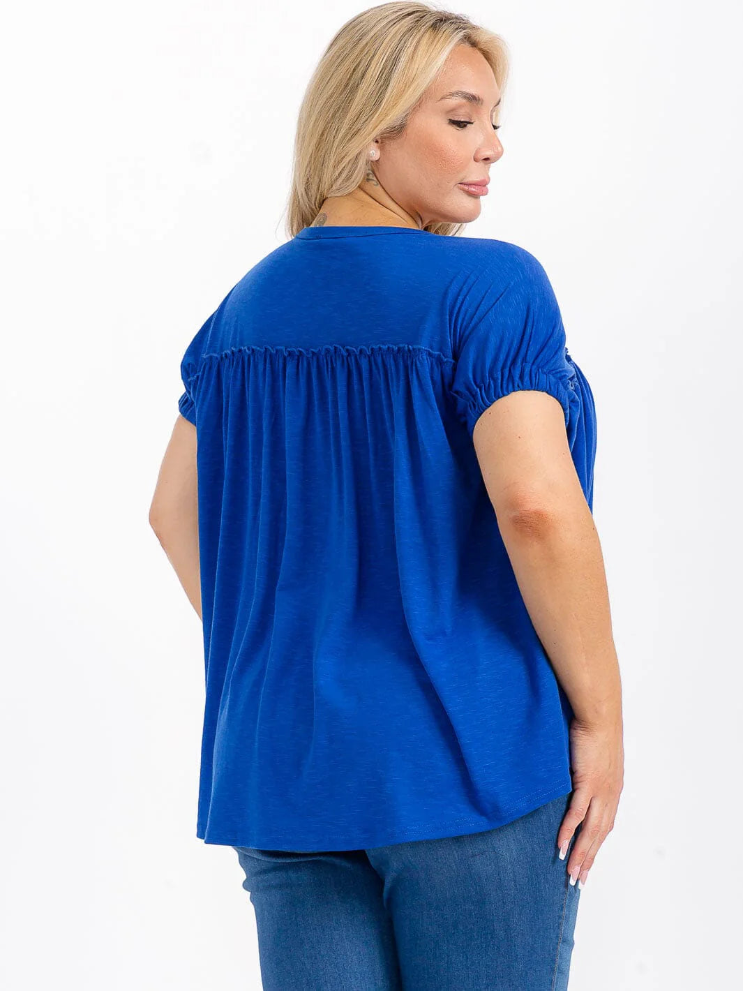 Long Live Henley Tunic Top [Curvy]-Tops-Anatomy Clothing Boutique in Brenham, Texas