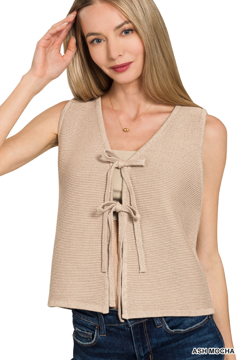 Tie It Together Sweater Vest-Tops-Anatomy Clothing Boutique in Brenham, Texas