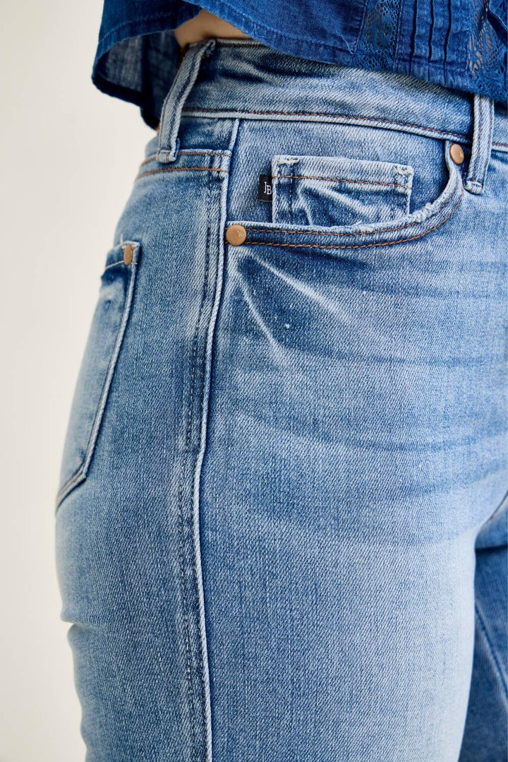 Smooth Moves Straight Jeans JUDY BLUE-Bottoms and Jeans-Anatomy Clothing Boutique in Brenham, Texas