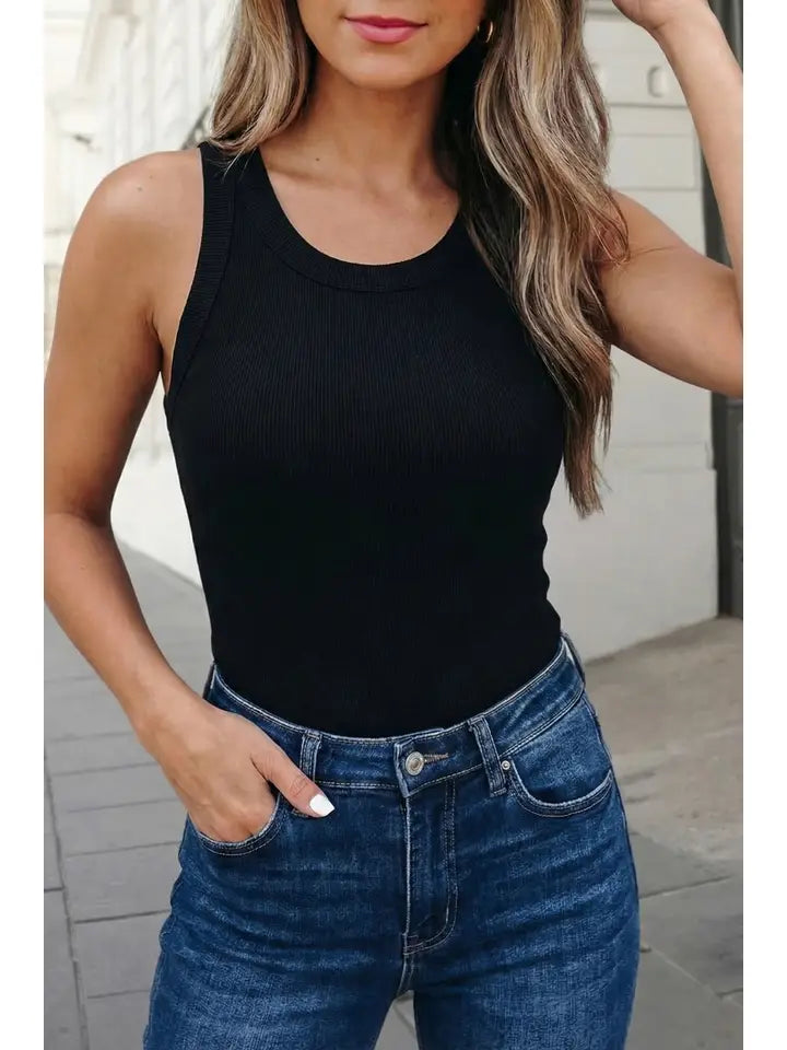 Midnight Summer Tank Top - Black