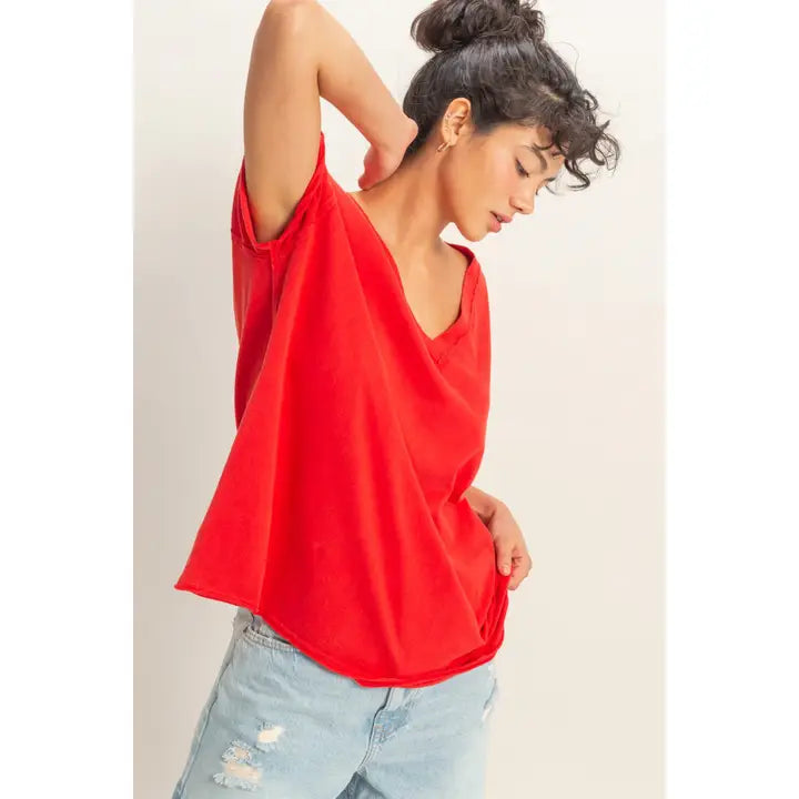 Worn In & Wanderin' Tee - Red-Tops-Anatomy Clothing Boutique in Brenham, Texas