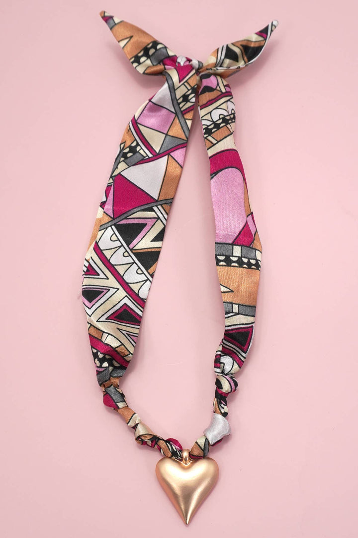 Handcrafted Scarf Charm Necklace - Tribal Heart-Anatomy Clothing Boutique in Brenham, Texas