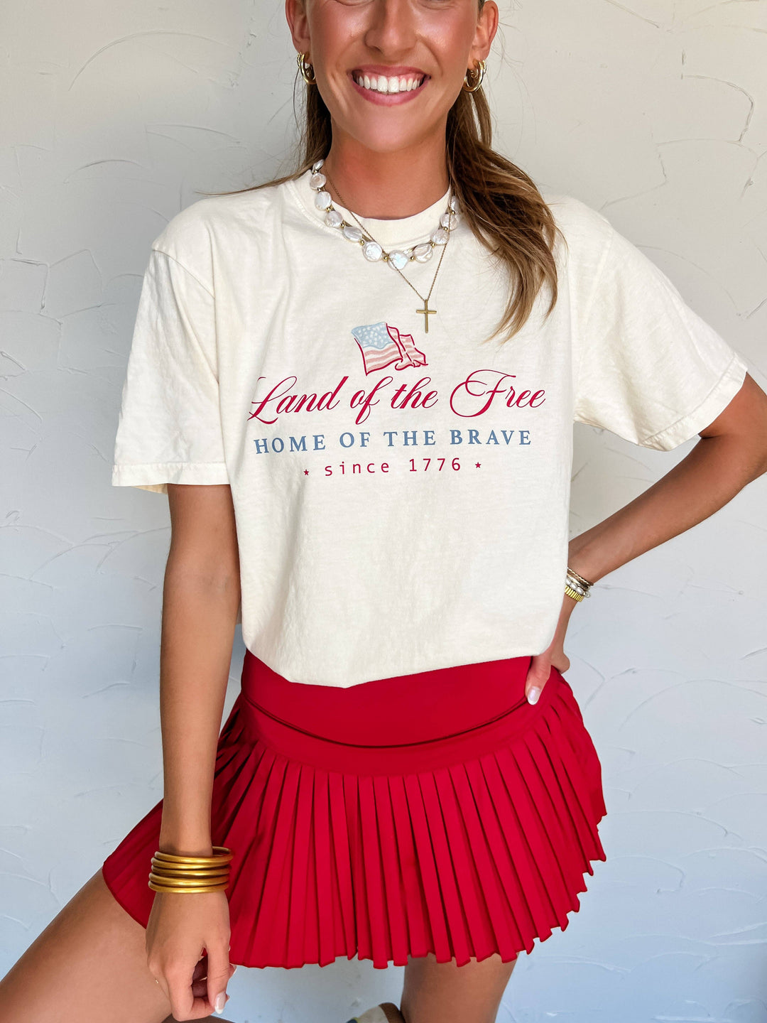 Land of the Free Tee-Tops-Anatomy Clothing Boutique in Brenham, Texas