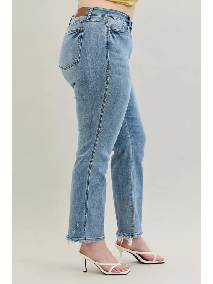 Medium Wash Dad Jean JUDY BLUE-Bottoms and Jeans-Anatomy Clothing Boutique in Brenham, Texas