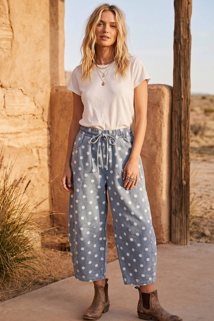 Dottie Denim Barrel Pants-Bottoms and Jeans-Anatomy Clothing Boutique in Brenham, Texas