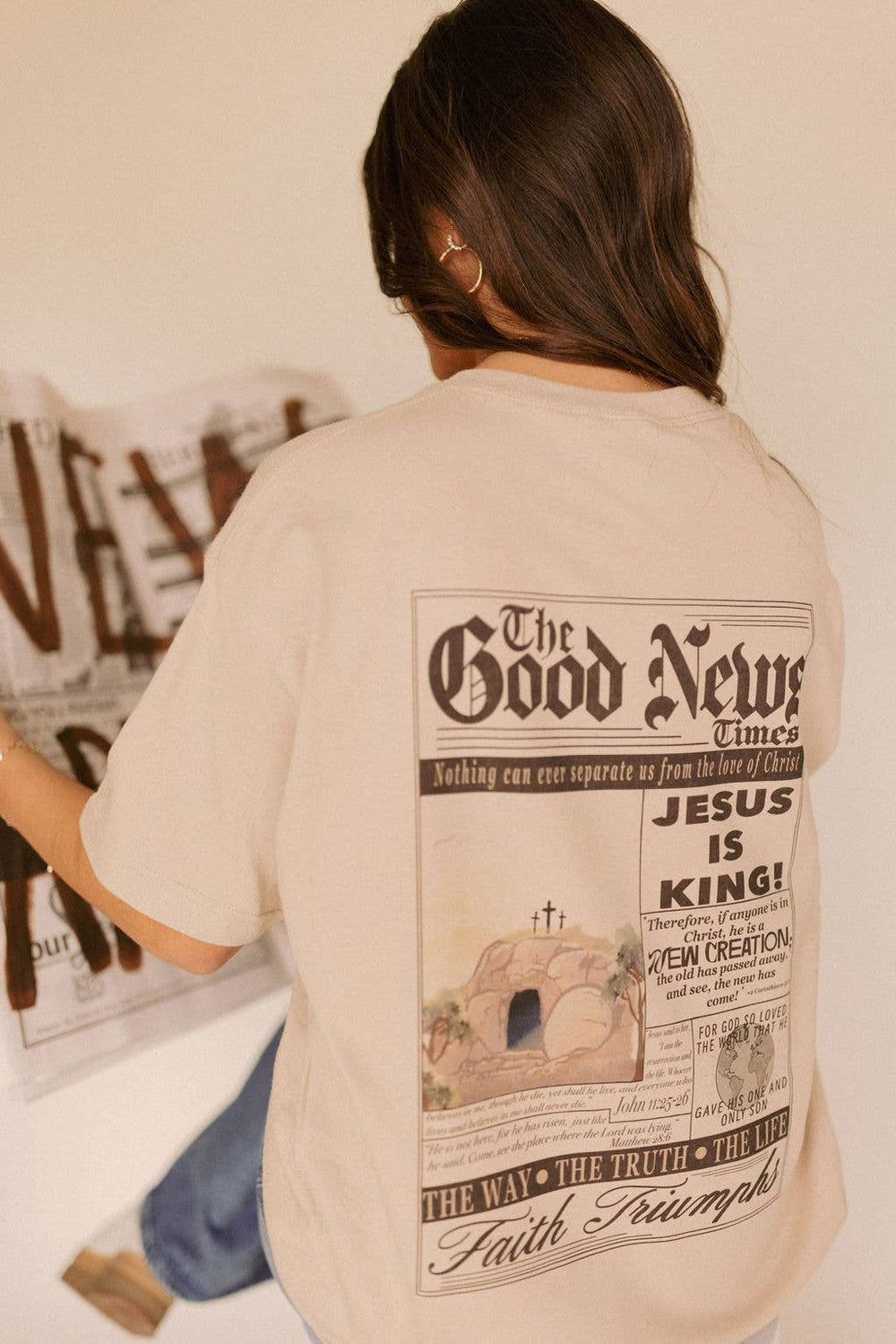 The Good News Easter Graphic-Tops-Anatomy Clothing Boutique in Brenham, Texas