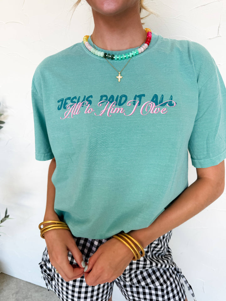 Jesus Paid it All Tee-Tops-Anatomy Clothing Boutique in Brenham, Texas