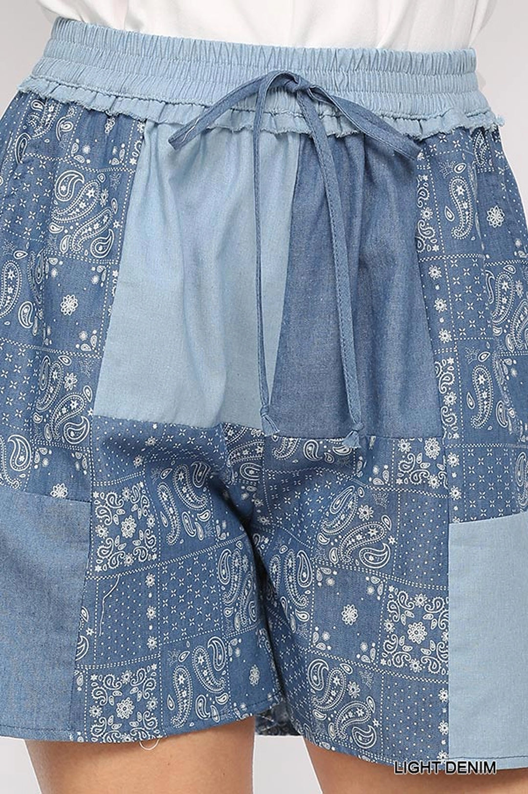 Paisley Linen Shorts-Tops-Anatomy Clothing Boutique in Brenham, Texas