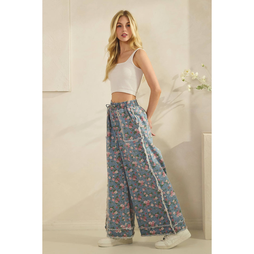 Boho Garden Denim Pants-Bottoms and Jeans-Anatomy Clothing Boutique in Brenham, Texas