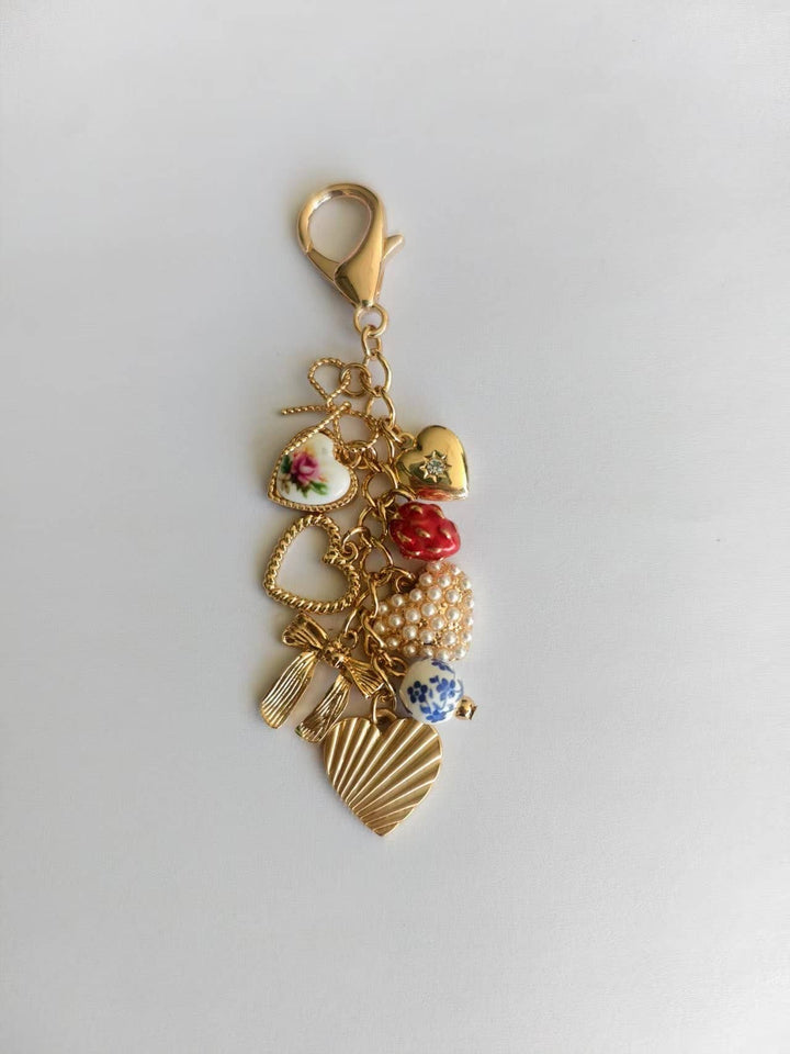 Bag Charm Key Chain - Vintage Porcelain-Anatomy Clothing Boutique in Brenham, Texas