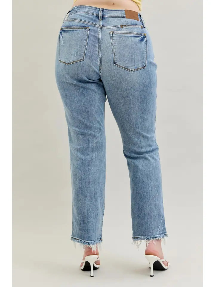 Medium Wash Dad Jean JUDY BLUE-Bottoms and Jeans-Anatomy Clothing Boutique in Brenham, Texas