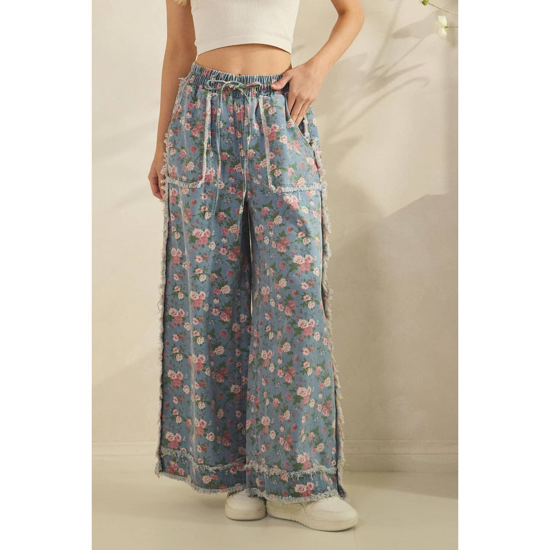 Boho Garden Denim Pants-Bottoms and Jeans-Anatomy Clothing Boutique in Brenham, Texas