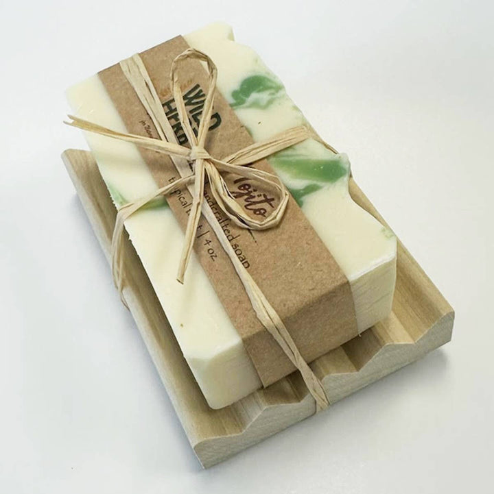 Natural Soap Bar + Wood Dish Gift Set-Accessories-Anatomy Clothing Boutique in Brenham, Texas