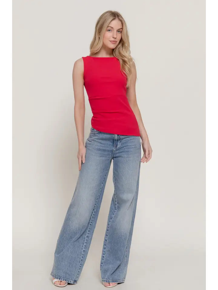 Midnight Muse Top - Red-Tops-Anatomy Clothing Boutique in Brenham, Texas