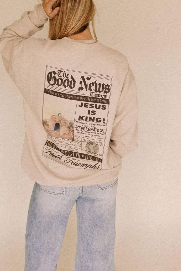 The Good News Easter Graphic-Tops-Anatomy Clothing Boutique in Brenham, Texas