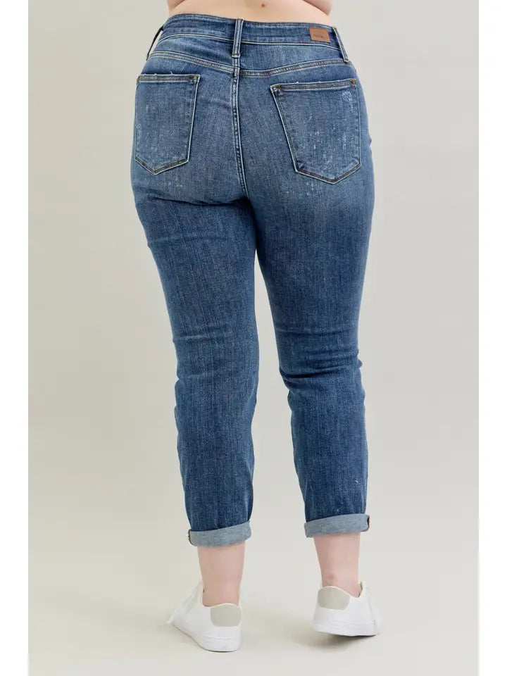 High Rise Boyfriend Jean JUDY BLUE-Bottoms and Jeans-Anatomy Clothing Boutique in Brenham, Texas