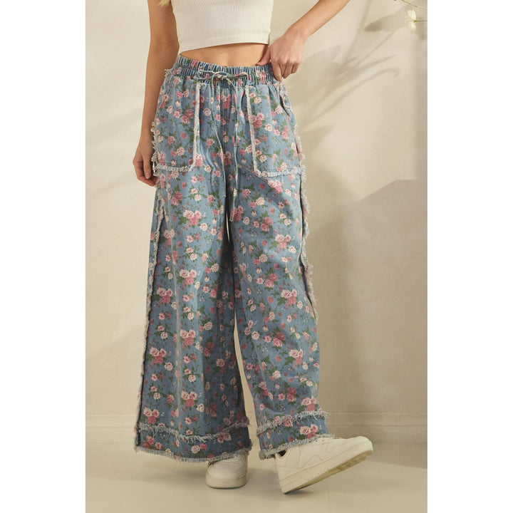 Boho Garden Denim Pants-Bottoms and Jeans-Anatomy Clothing Boutique in Brenham, Texas