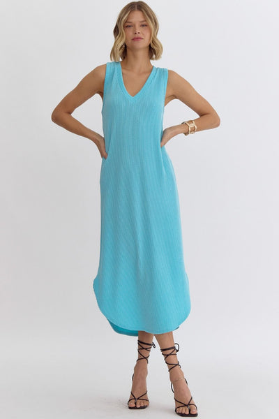 Ribbed Blue Tank Dress | Anatomy Clothing Co Anatomy Clothing Boutique Ribbed Blue Tank Dress | Anatomy Clothing Co Anatomy Clothing Boutique
