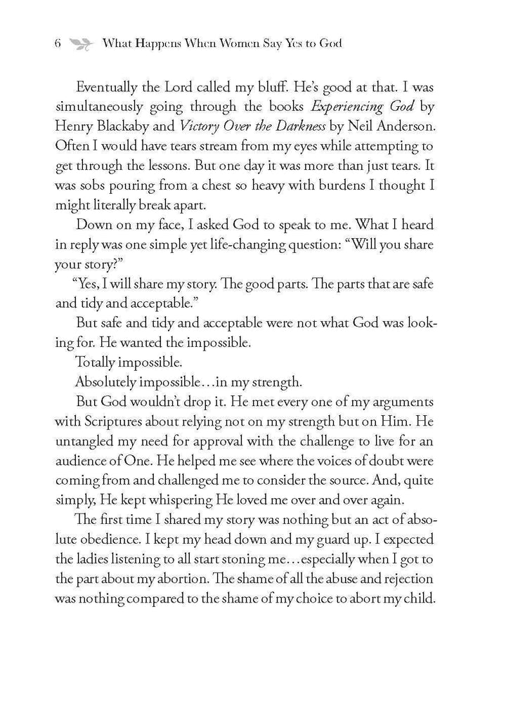 What Happens When Women Say Yes to God Devotional-Anatomy Clothing Boutique in Brenham, Texas