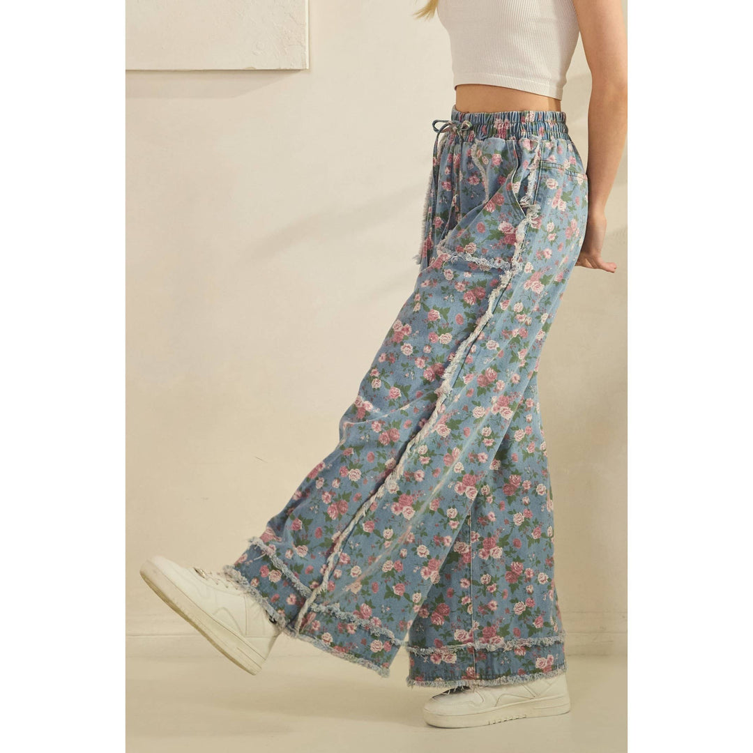 Boho Garden Denim Pants-Bottoms and Jeans-Anatomy Clothing Boutique in Brenham, Texas