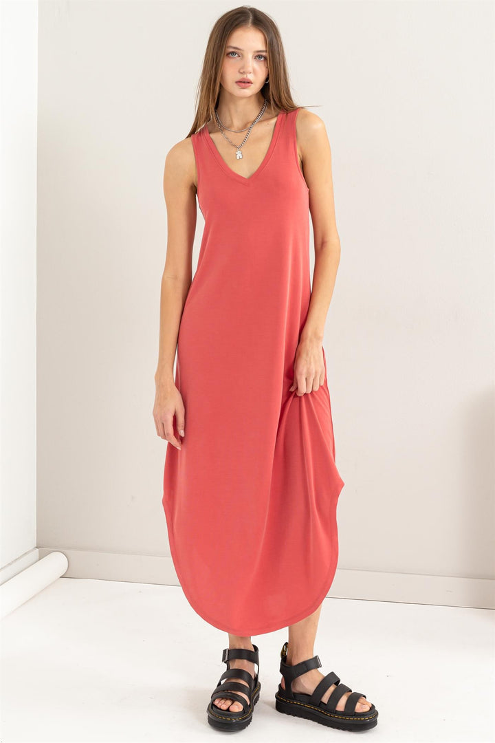 Ashton Sleeveless Midi Dress-Dresses-Anatomy Clothing Boutique in Brenham, Texas