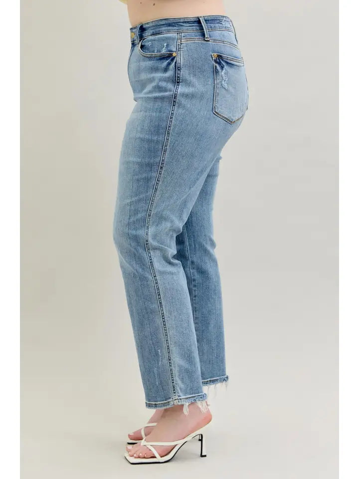 Medium Wash Dad Jean JUDY BLUE-Bottoms and Jeans-Anatomy Clothing Boutique in Brenham, Texas