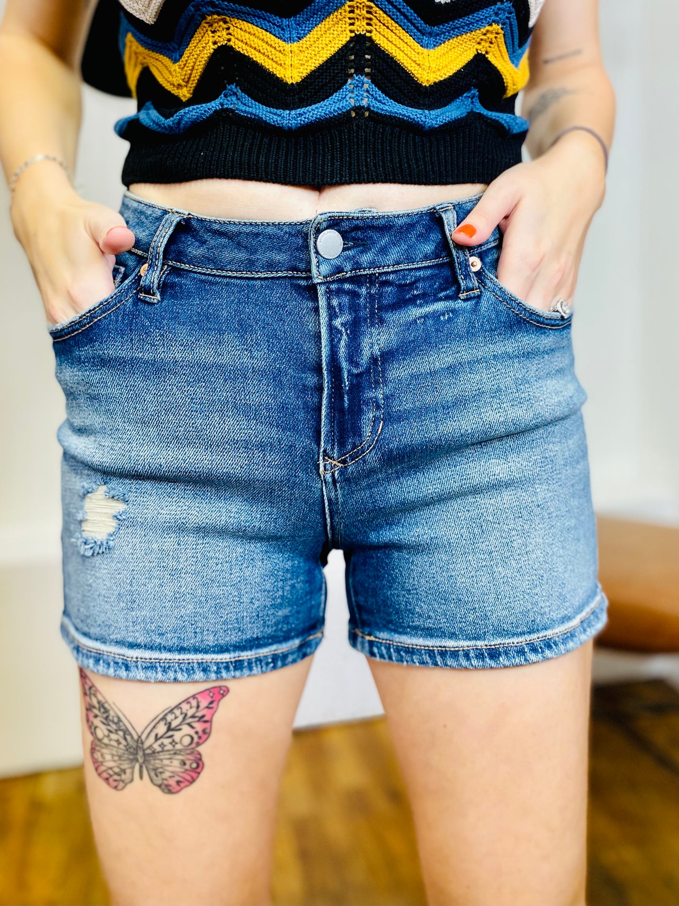 Gigi High Rise Shorts DEAR JOHN-Bottoms and Jeans-Anatomy Clothing Boutique in Brenham, Texas