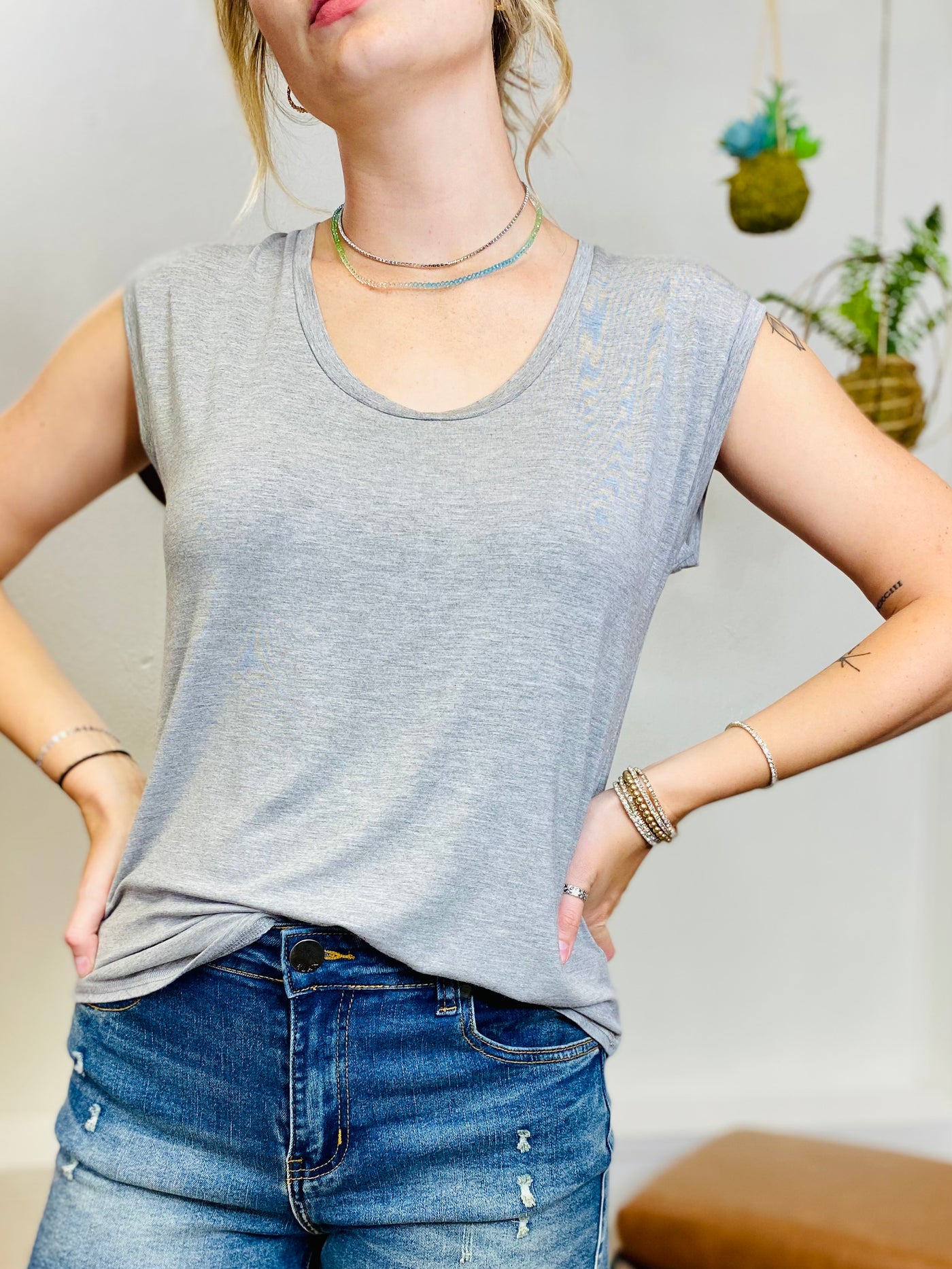 Katelynn Cap Sleeve Top KINDOM-Tops-Anatomy Clothing Boutique in Brenham, Texas