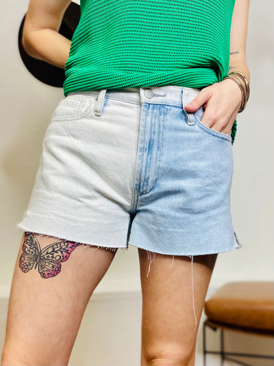 Luna Two Tone Denim Shorts DEAR JOHN-Bottoms and Jeans-Anatomy Clothing Boutique in Brenham, Texas