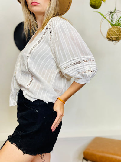 Elliot Lace Top Z SUPPLY-Tops-Anatomy Clothing Boutique in Brenham, Texas