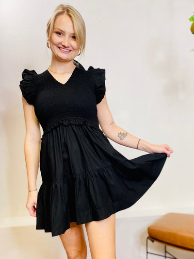 Hadley Smocked Dress ELAN-Dresses-Anatomy Clothing Boutique in Brenham, Texas