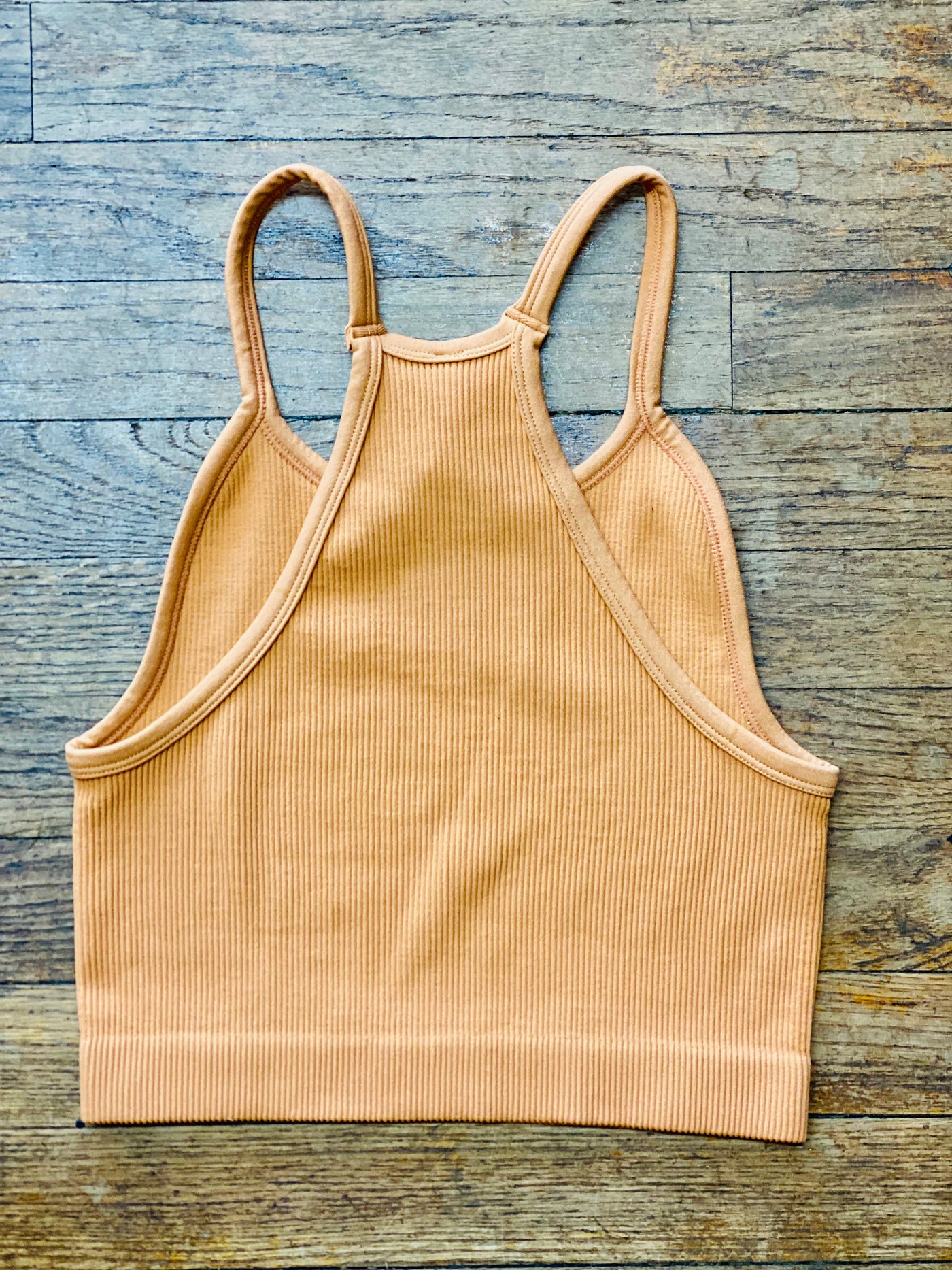 Racerback Seamless Ribbed Cami - Butter Orange-Tops-Anatomy Clothing Boutique in Brenham, Texas