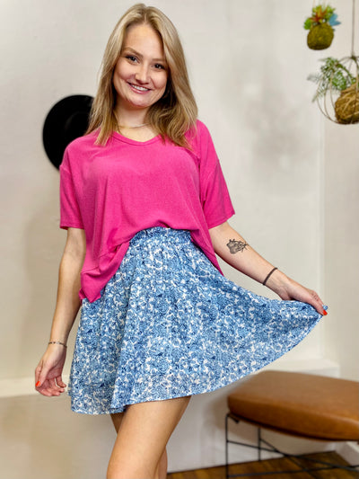 Dolan Hacci Tee - Magenta-Tops-Anatomy Clothing Boutique in Brenham, Texas