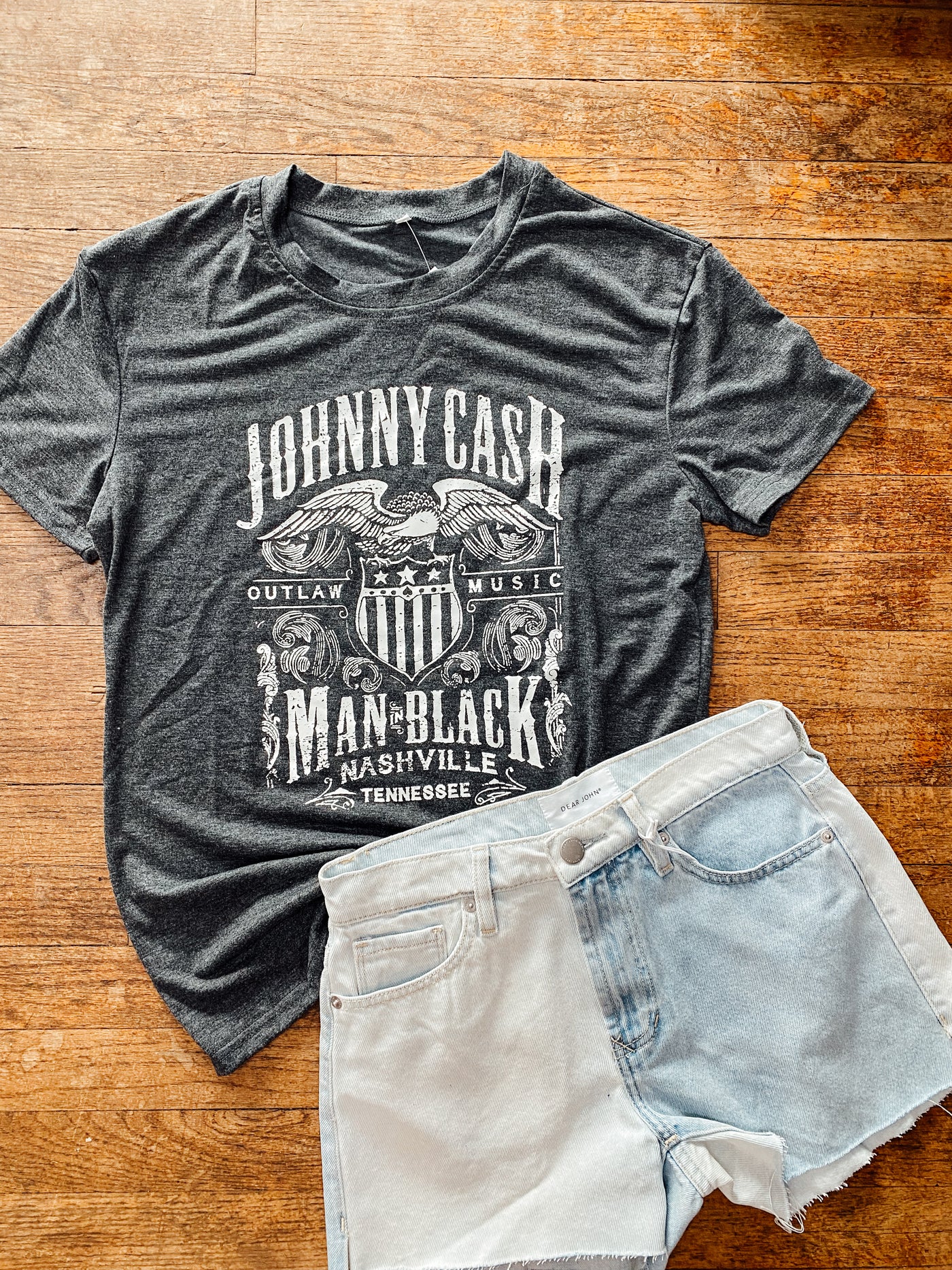 Johnny Cash Graphic Tee-Tops-Anatomy Clothing Boutique in Brenham, Texas