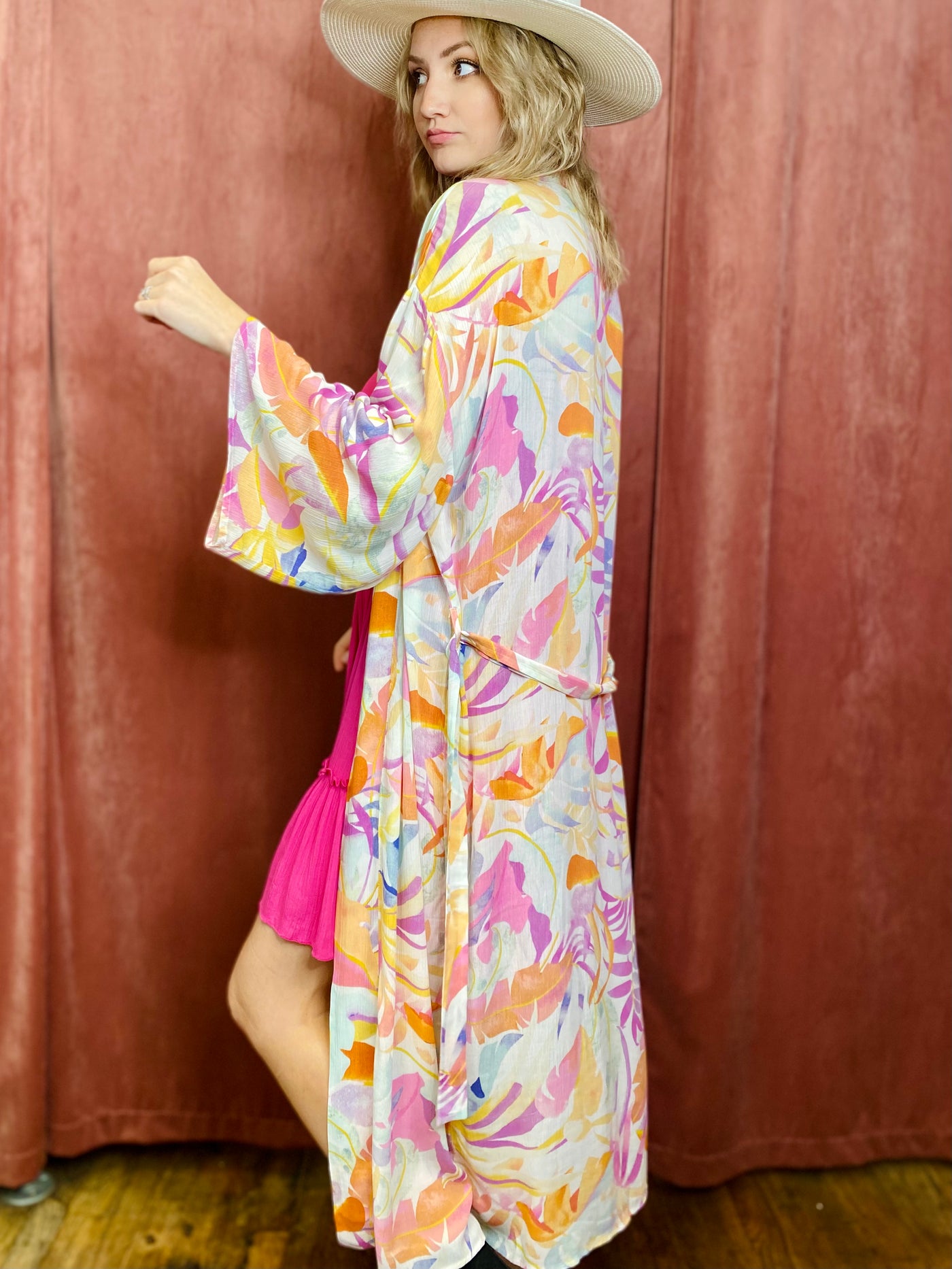 Bed to Beach Palm Kimono Z SUPPLY-Tops-Anatomy Clothing Boutique in Brenham, Texas