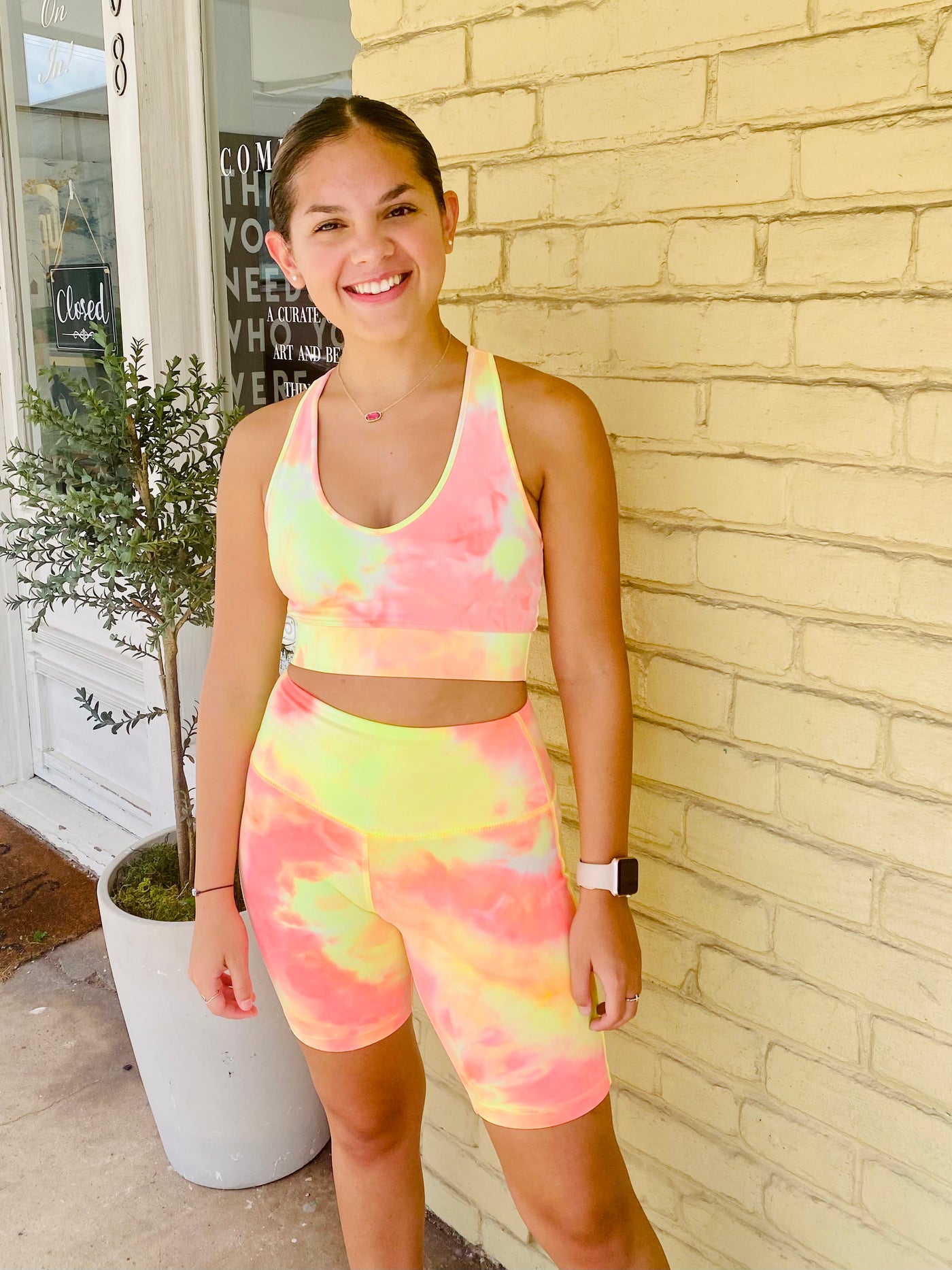 Tie Dye Butter Biker Shorts-Bottoms and Jeans-Anatomy Clothing Boutique in Brenham, Texas