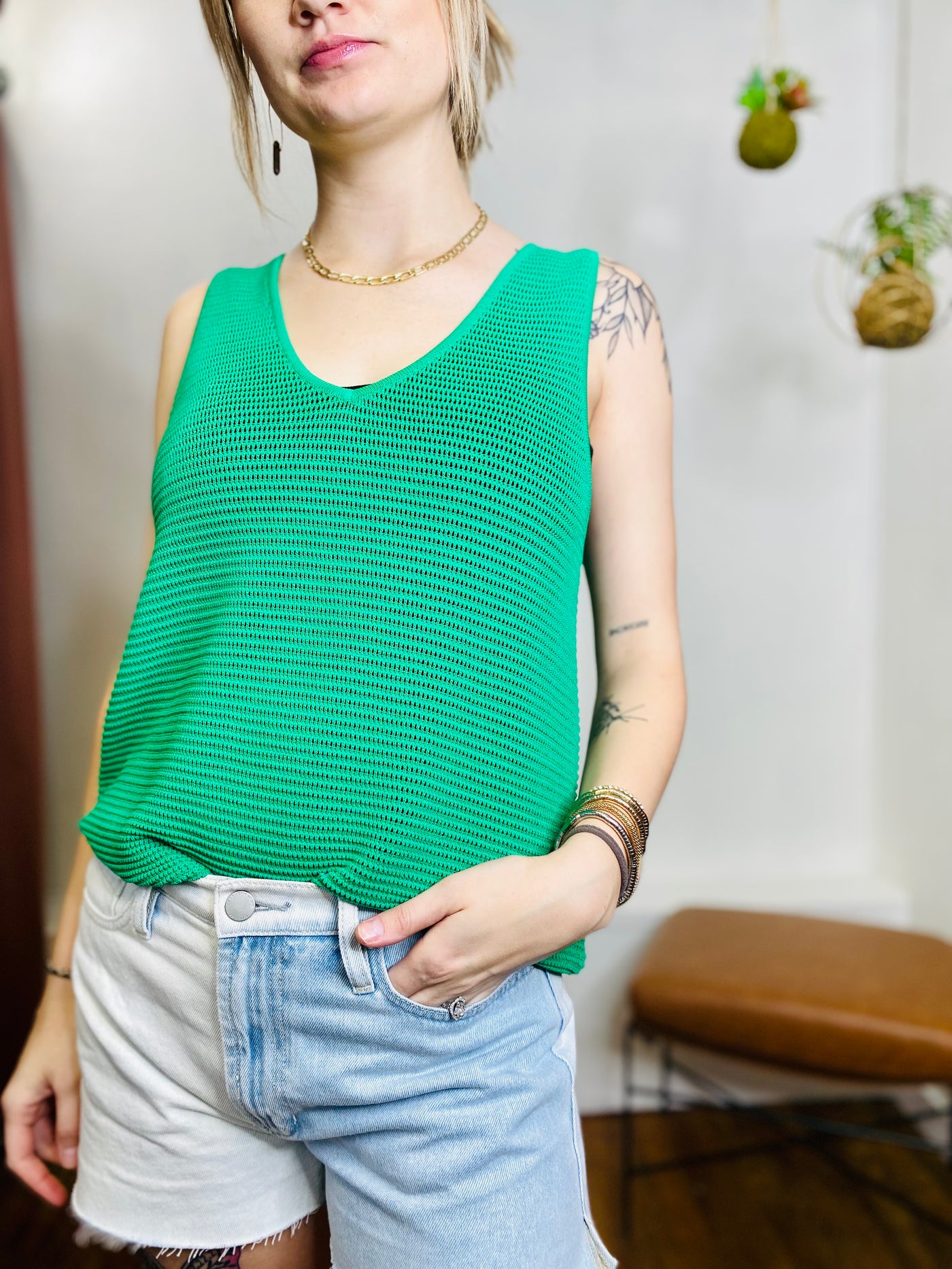 Willa Crochet Tank DEAR JOHN-Tops-Anatomy Clothing Boutique in Brenham, Texas