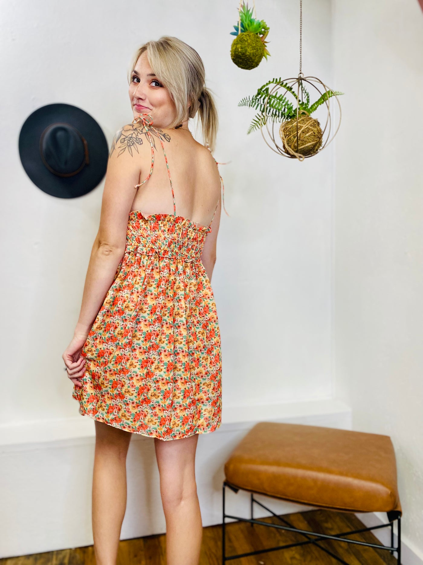 Ashlin Floral Dress UMGEE-Dresses-Anatomy Clothing Boutique in Brenham, Texas