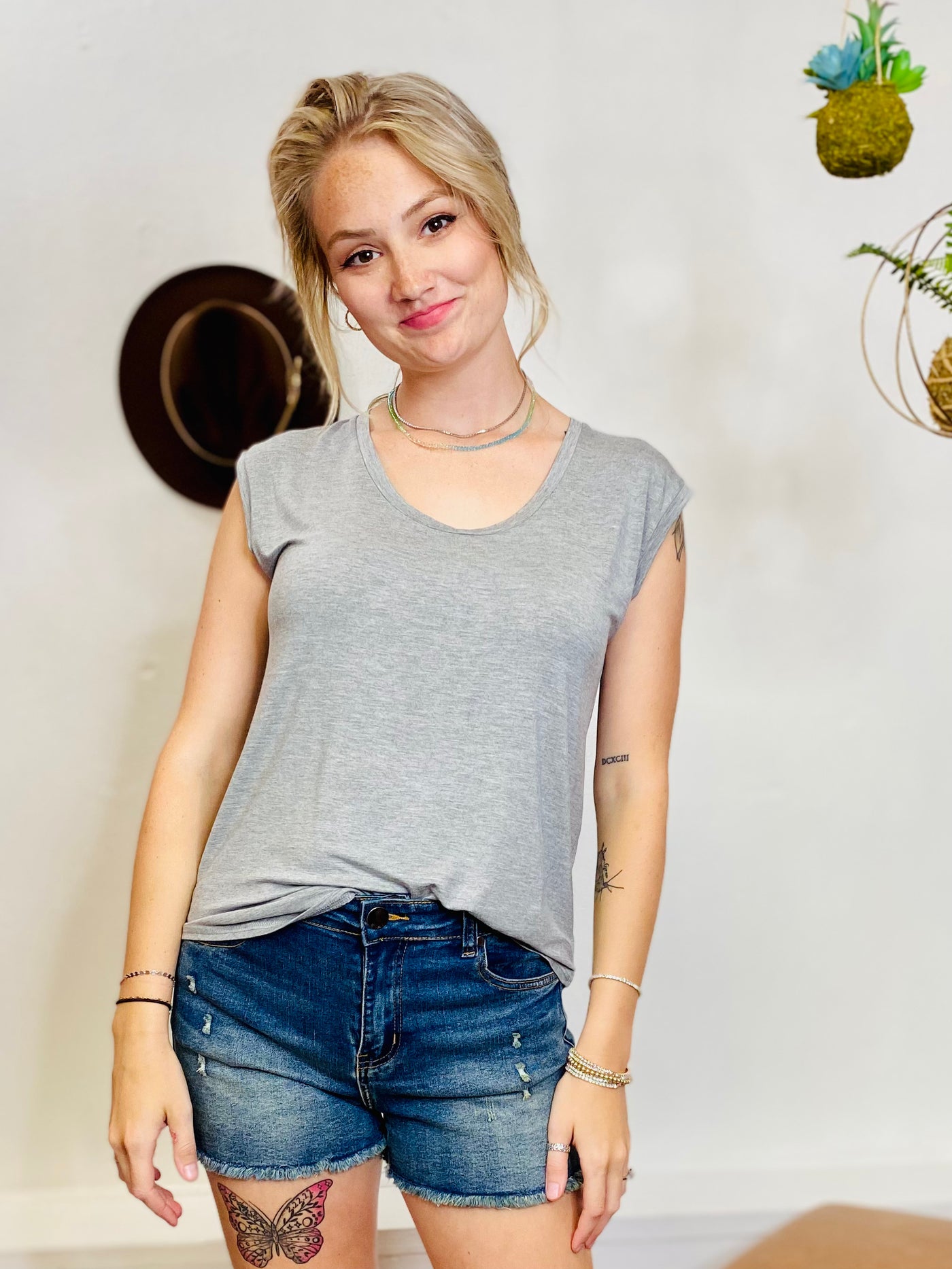 Katelynn Cap Sleeve Top KINDOM-Tops-Anatomy Clothing Boutique in Brenham, Texas
