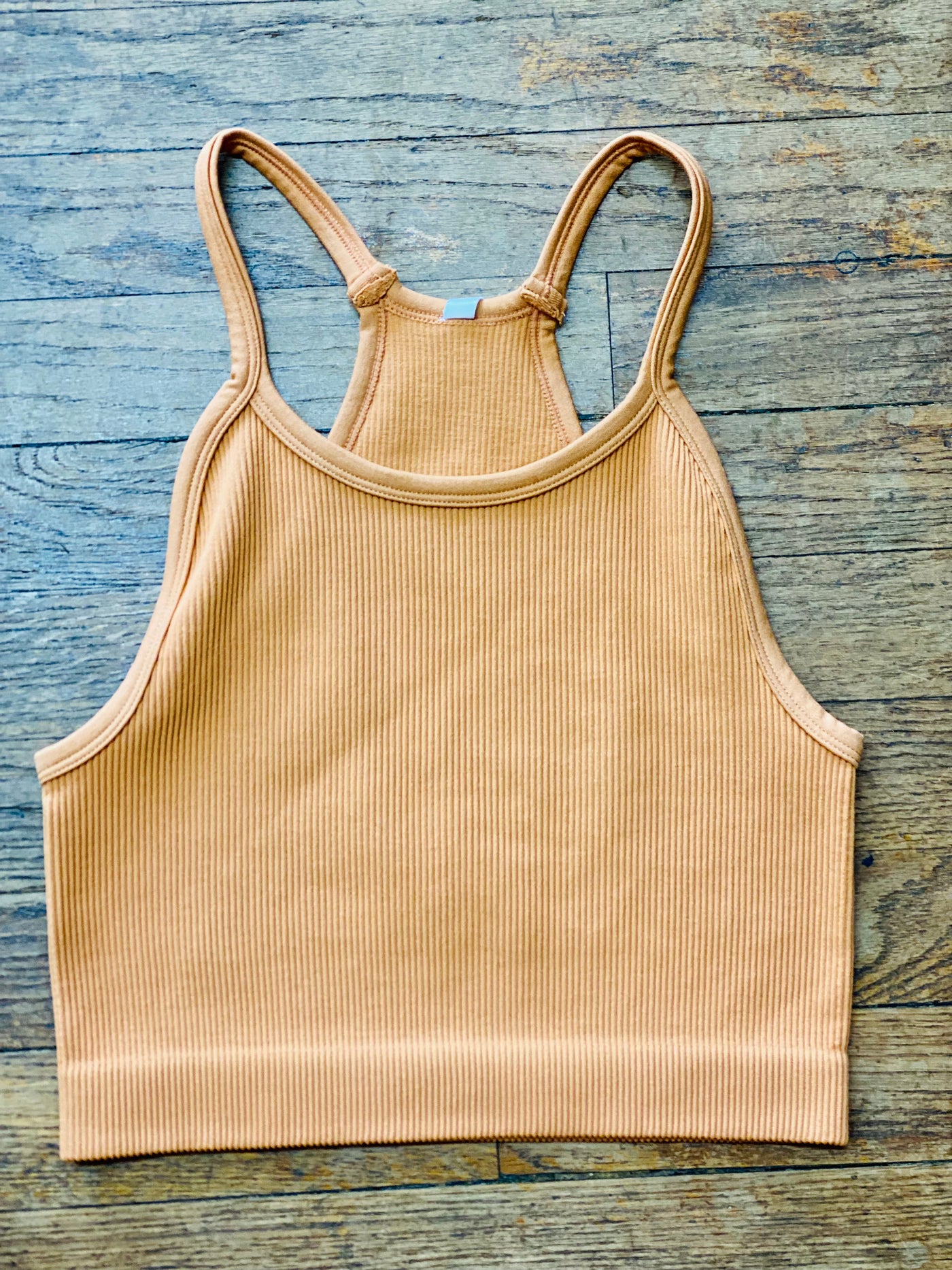 Racerback Seamless Ribbed Cami - Butter Orange-Tops-Anatomy Clothing Boutique in Brenham, Texas