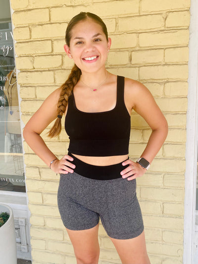 Ribbed Seamless Shorts-Bottoms and Jeans-Anatomy Clothing Boutique in Brenham, Texas