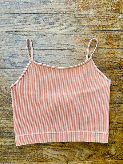 Ribbed Cropped Cami - Clay-Tops-Anatomy Clothing Boutique in Brenham, Texas