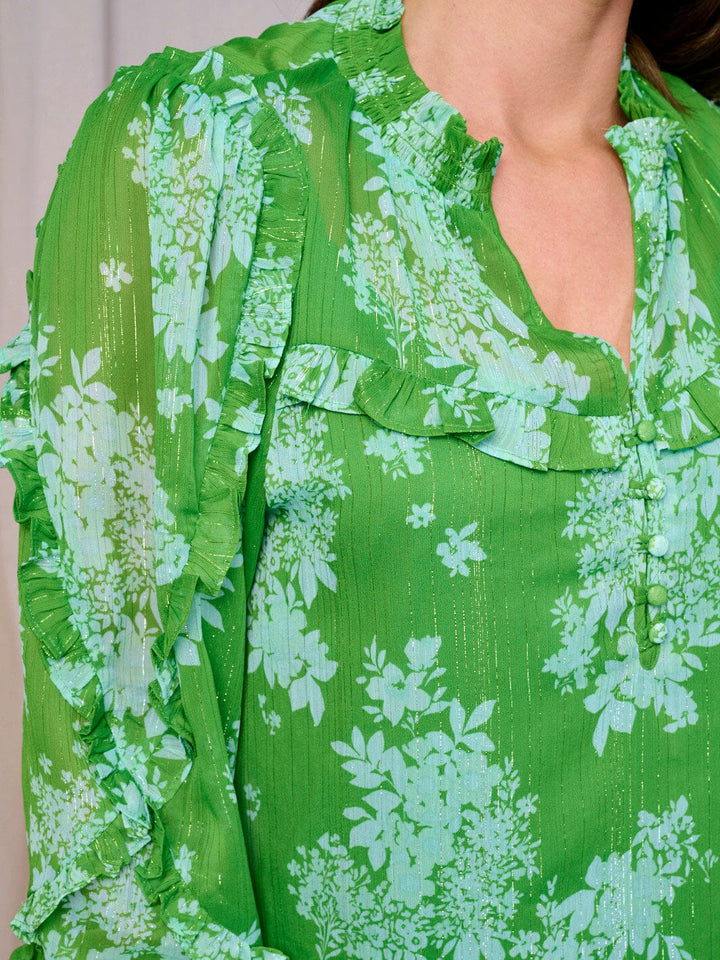 Slow Bloom Ruffle Blouse-Tops-Anatomy Clothing Boutique in Brenham, Texas
