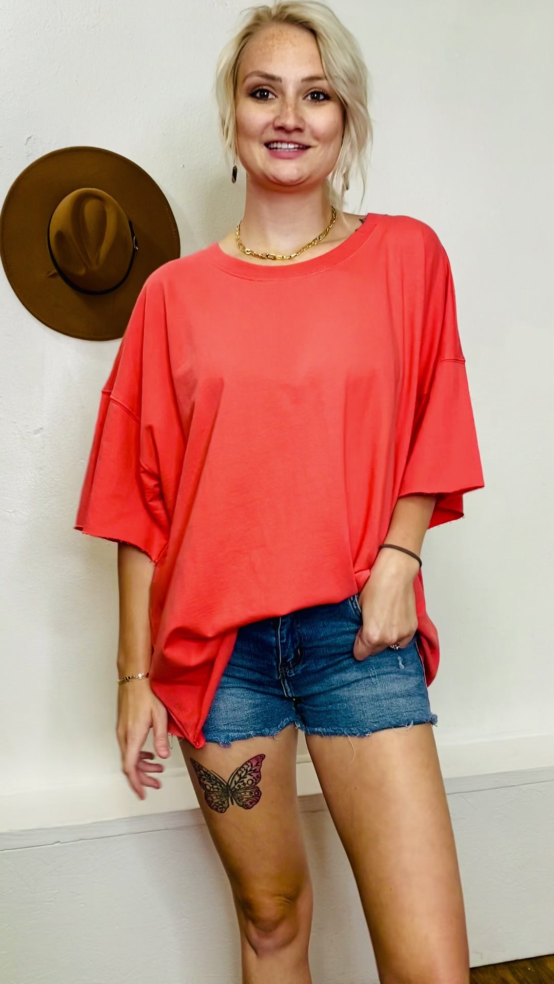 French Terry Top - Red